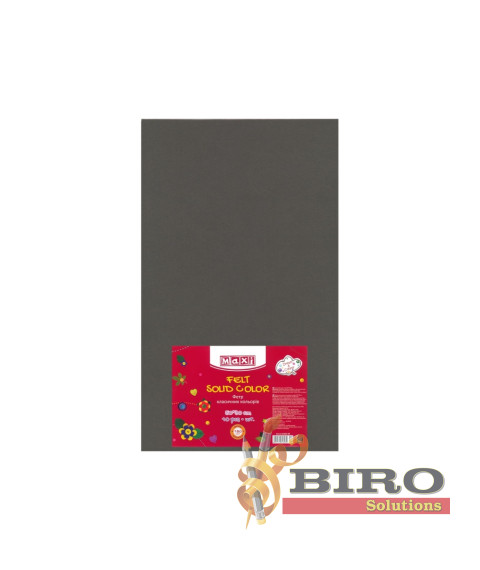 Fetru, 50x30cm, 180g/m2, gri intens, 10 foi, MAXI
